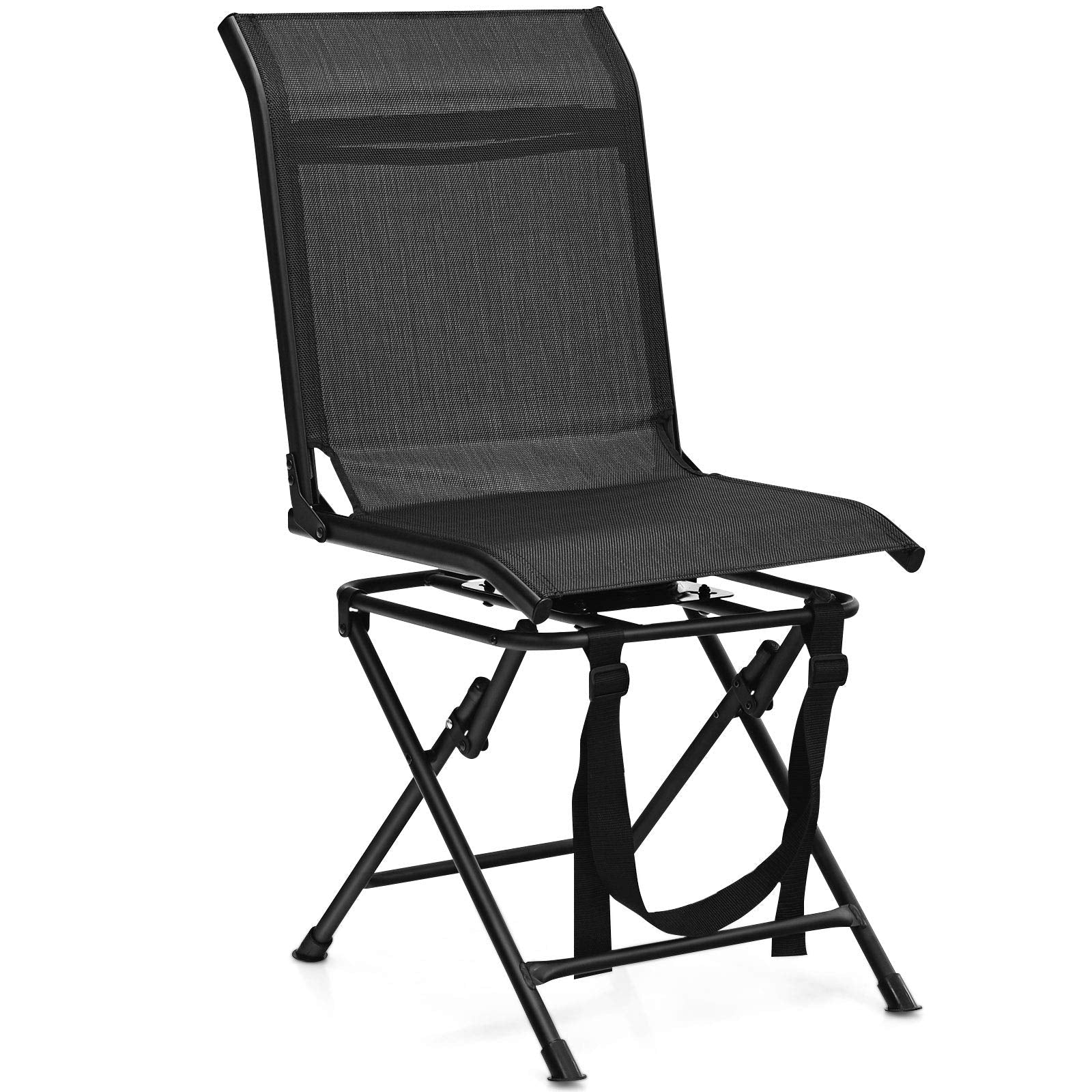 Tangkula 360-degree Swivel Blind Chair, Foldable Free Rotation Hunting Chair, Chair for Camping, Hunting, Fishing